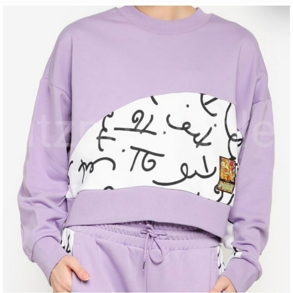 Puma Tops - Puma x Britto Sweatshirt Crop Purple Medium